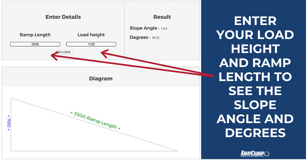 Ramp calculator by Ramp Champ