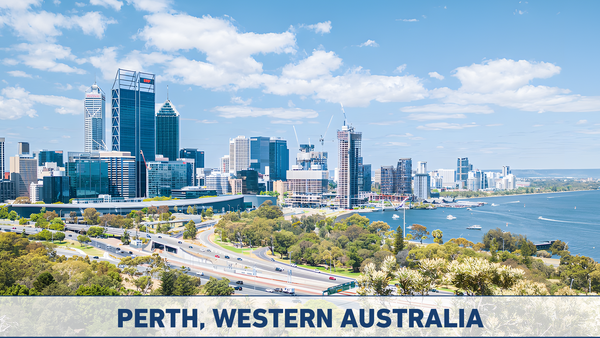 perspective view of Perth, Western Australia