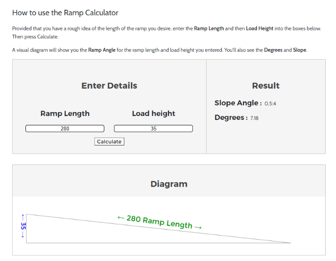 image of Ramp Champ's Ramp Calculator