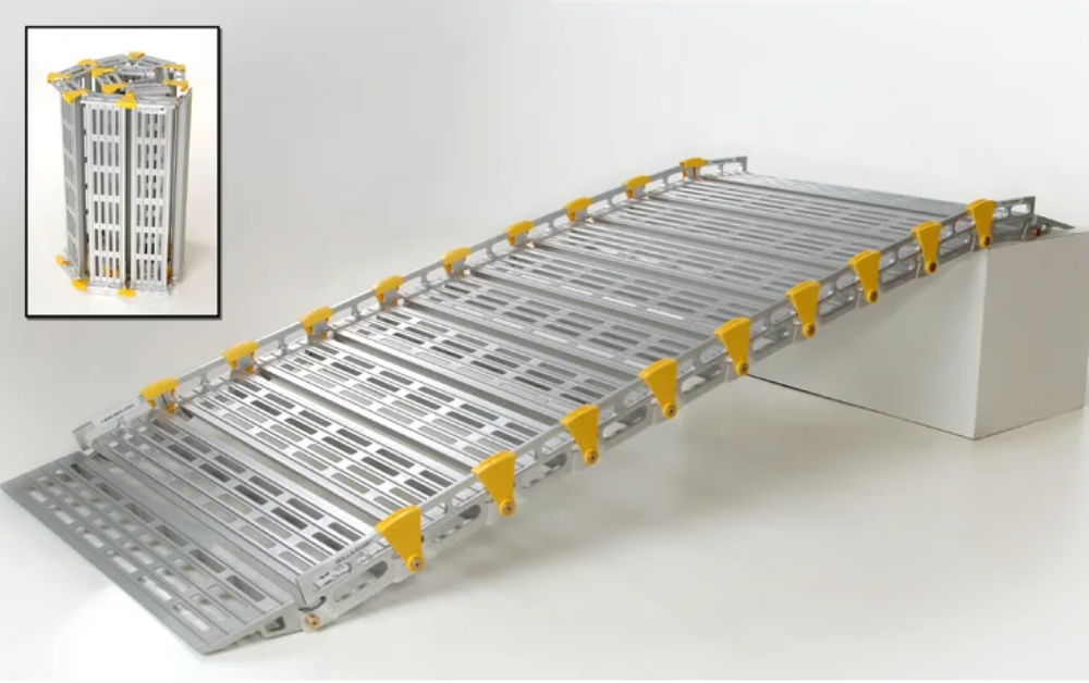 Roll-a-Ramp with built-in safety rails