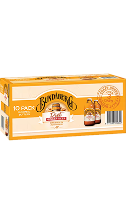 Bundaberg DIET Ginger Beer 375ml 10Pk