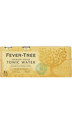 Fever Tree Indian LIGHT Tonic Water 150ml 8pk CANS