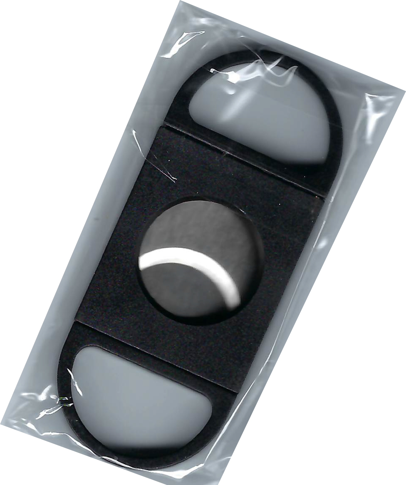 Cigar Cutter Black plastic oval