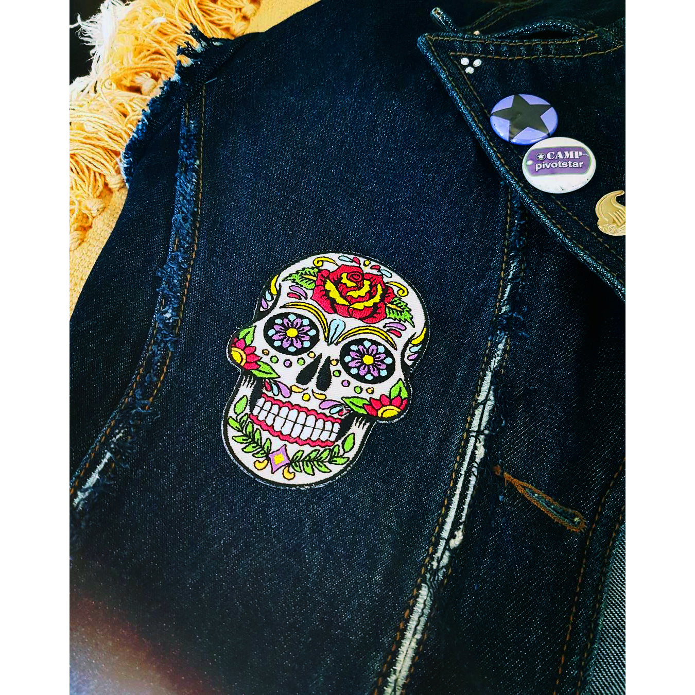 Sugar Skull Embroidered Patch | PatchAddict