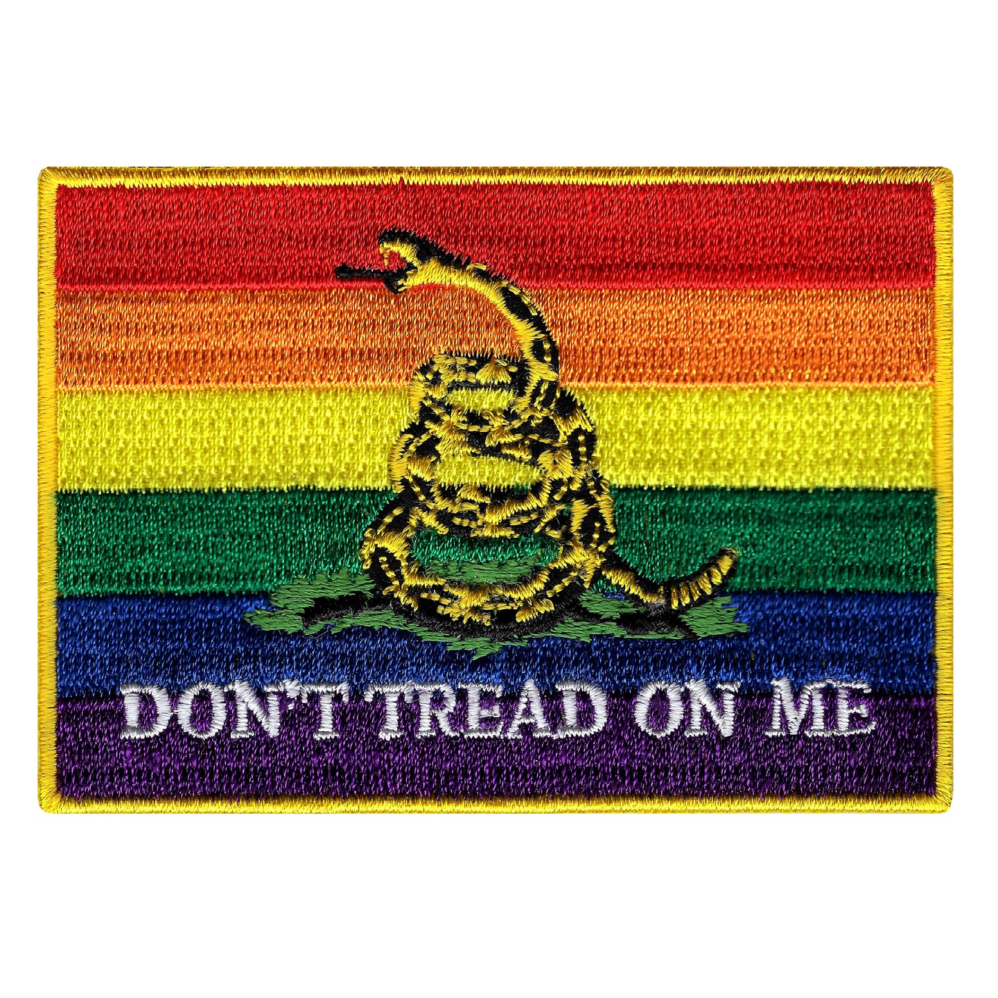 Gay Pride Dont Tread On Me Flag Embroidered Patch Patchaddict 