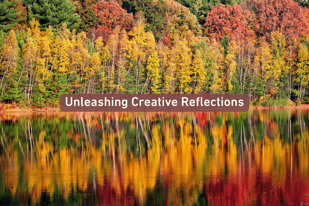 fall picture of trees reflecting into a lake