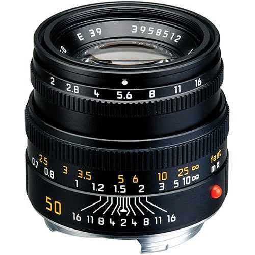 Leica Summicron-M Normal 50mm f/2 Manual Focus Lens (Black) by