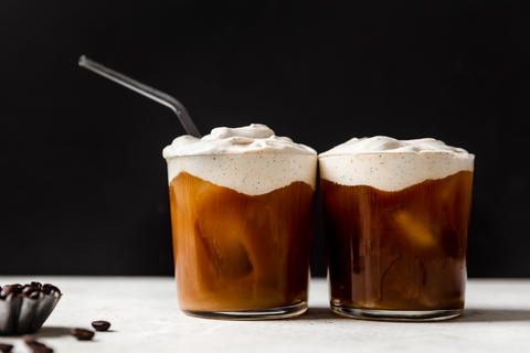 Cold Brew Coffee with Whipped Cream & Caramel