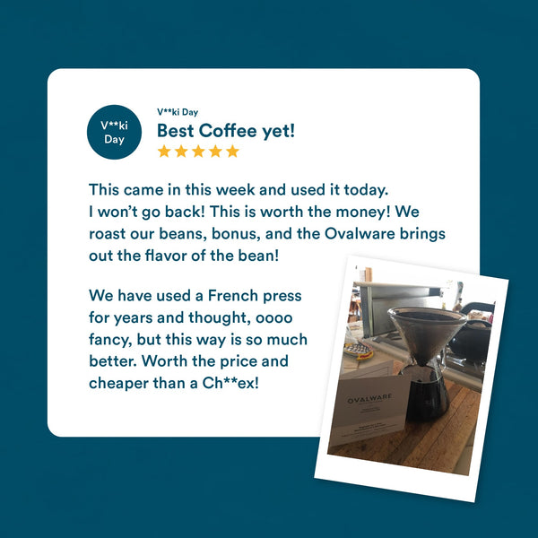 OVALWARE Pour Over Coffee Maker - Customer Review 2