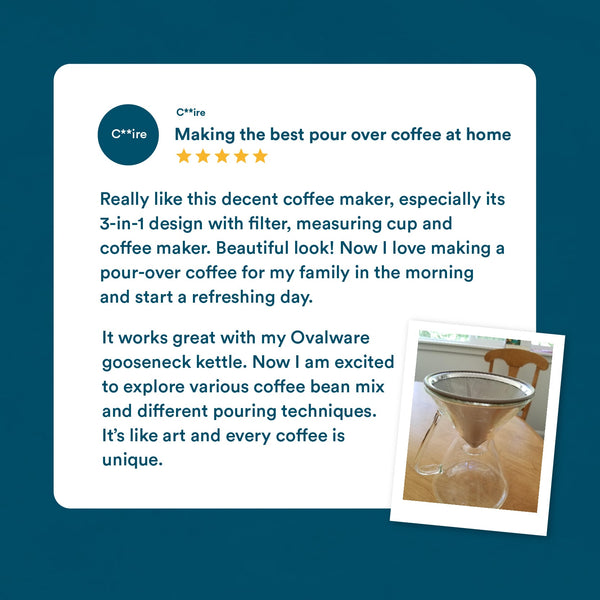 OVALWARE Pour Over Coffee Maker - Customer Review 3