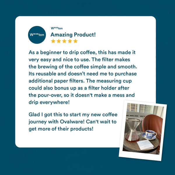 OVALWARE Pour Over Coffee Maker - Customer Review 1