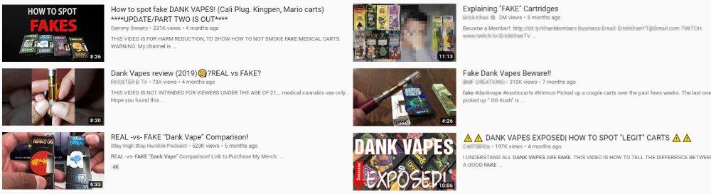 fake dank vape packages on youtube videos