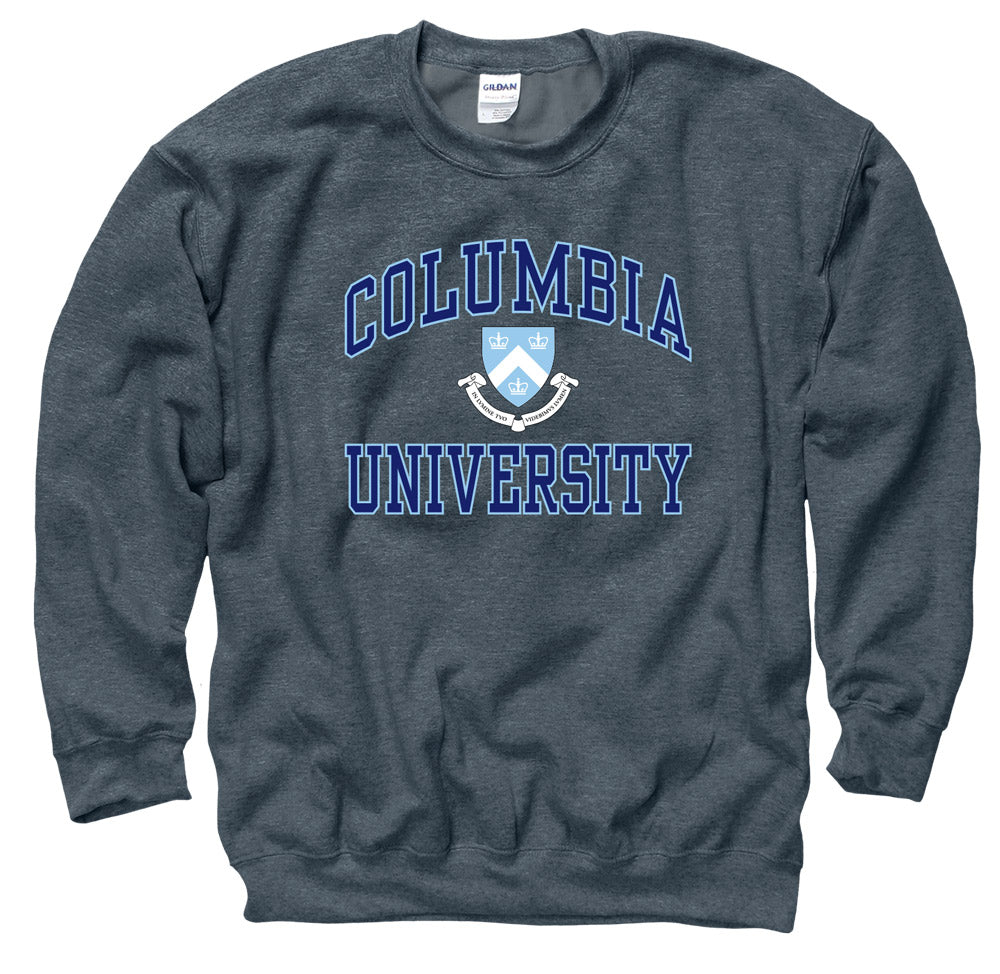 Columbia University Men's Crew Neck Sweatshirt- Charcoal – Shop College ...