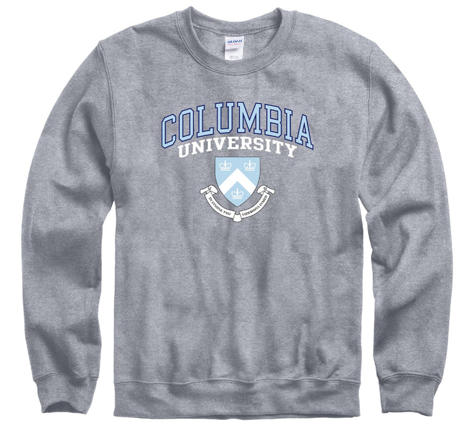 Columbia University Lions double arch Men's crew-neck sweatshirt-Charc ...