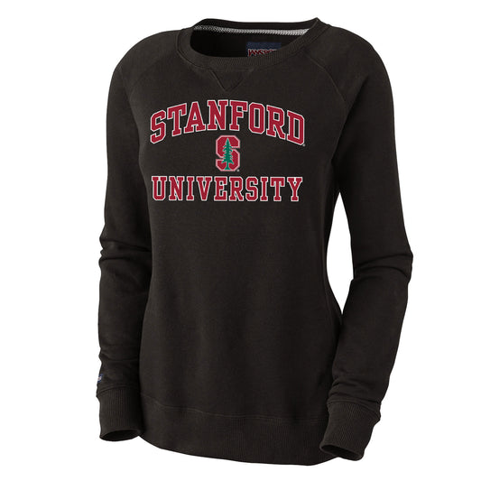 Women's White Stanford Cardinal End Zone Pullover Sweatshirt