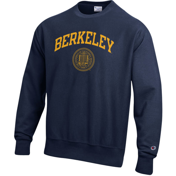 U.C. Berkeley Cal Champion Reverse Weave Crew-Neck Sweatshirt-Navy ...
