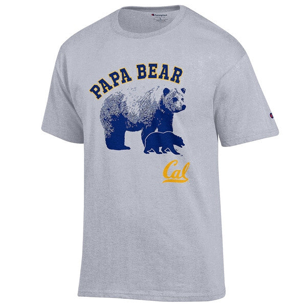 Berkeley Cal Dad Champion Papa Bear Mens T- Grey – Shop Wear