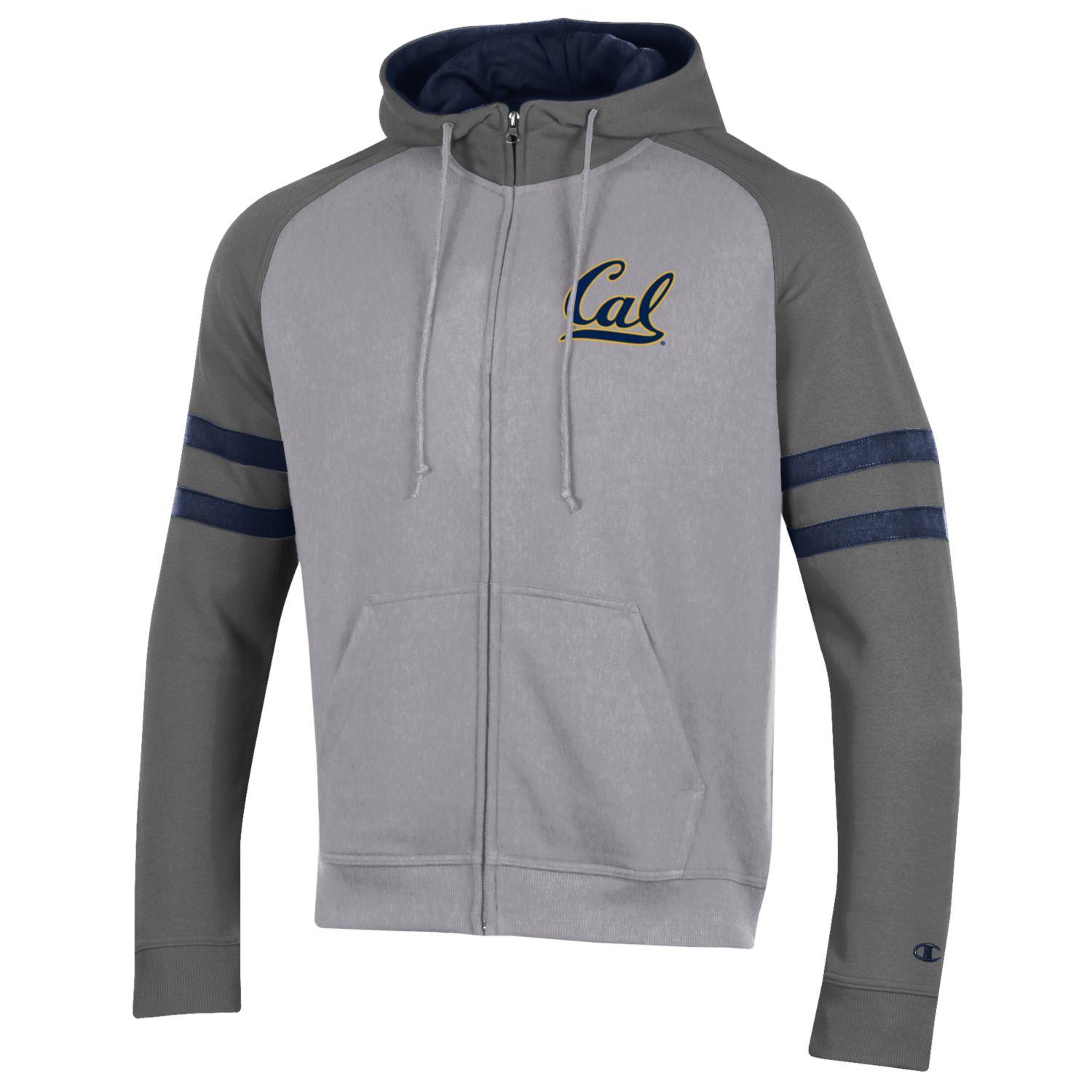 U.C. Berkeley Cal Embroidered Champion Zip-Up hoodie sweatshirt-Gray ...