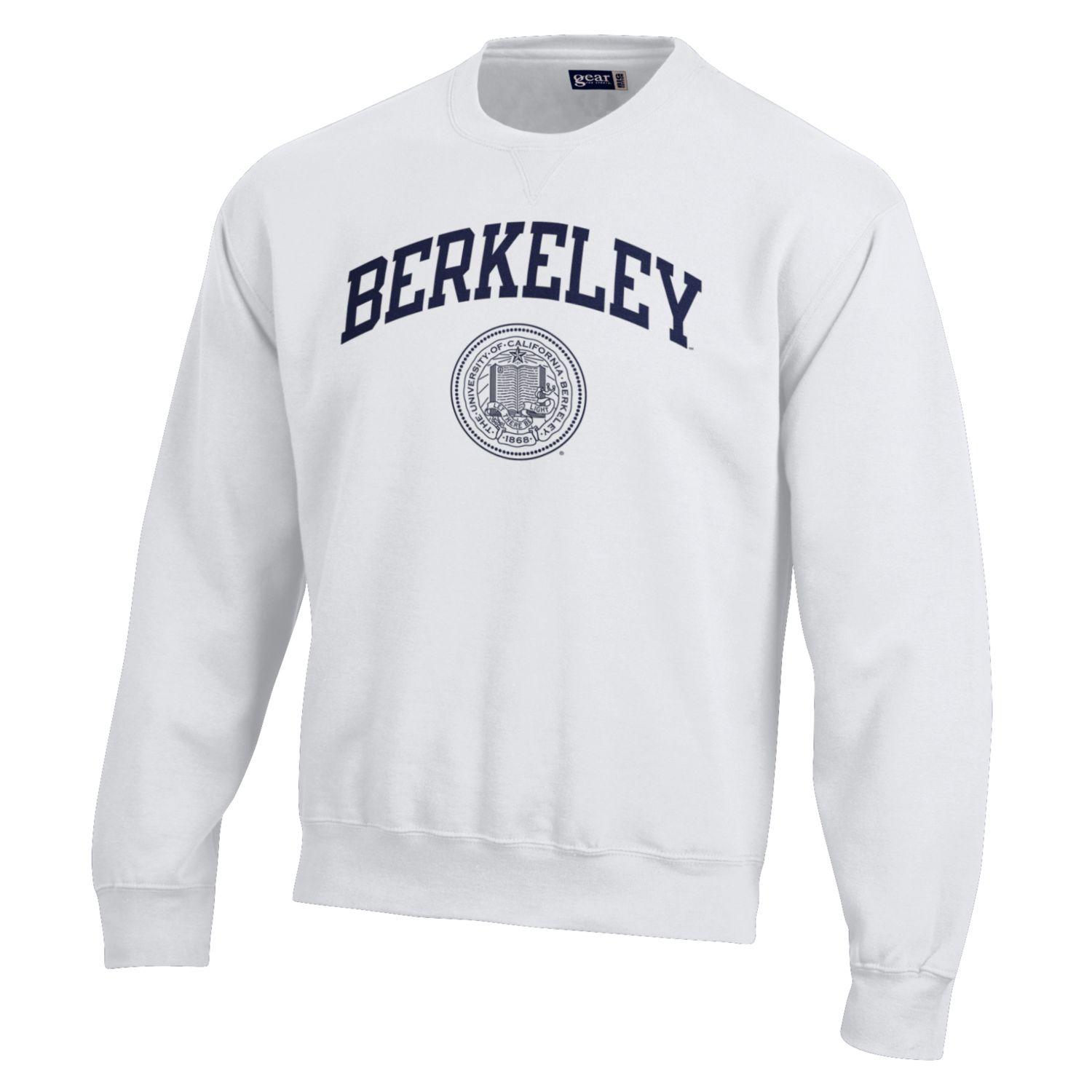 U.C. Berkeley Cal cotton rich crew neck swetshirt- White – Shop College ...