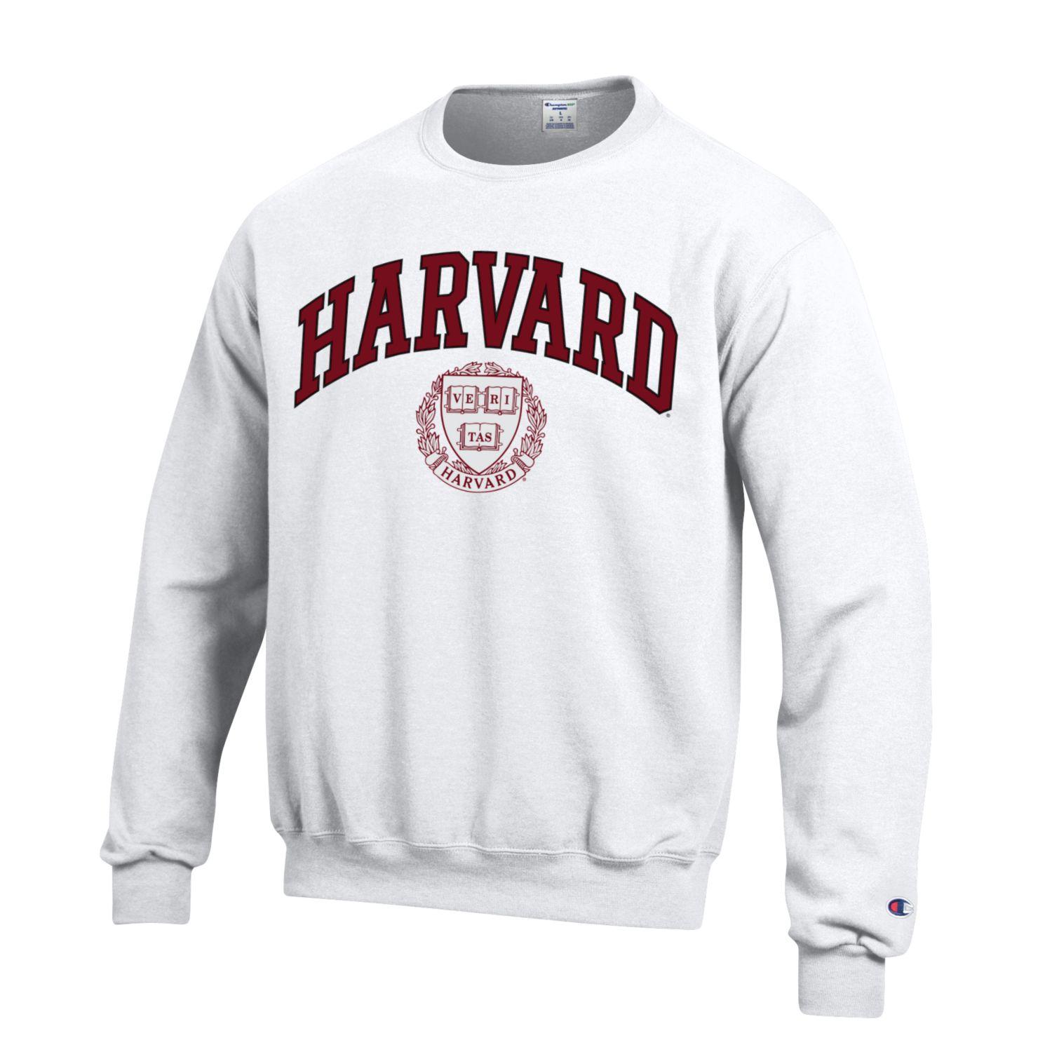 white harvard hoodie