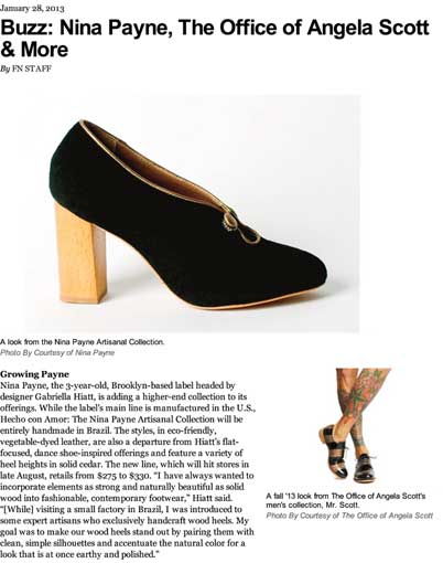 Nina Payne Footwear | Press | Women's 
