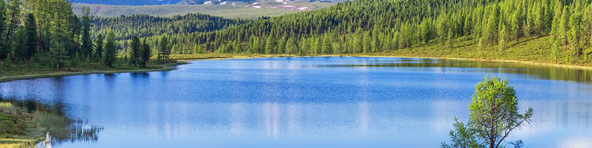 Airmax PondSeries Pond Aerator Pump System keeping a lake perfect, healthy, and blue.