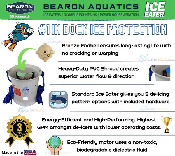 Bearon Aquatics P1000 1Hp Ice Eater Features