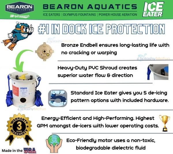 Bearon Aquatics P250 1/4Hp Ice Eater Features