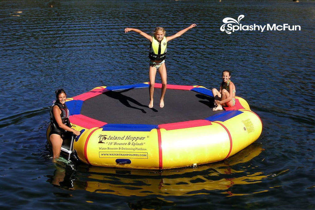 Island Hopper Water Bouncer used on a lake