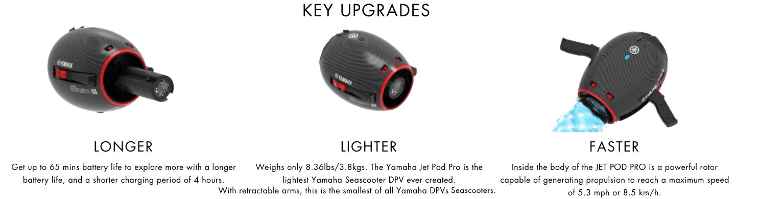 Yamaha Jet Pod Pro Sea Scooter Key Upgrades