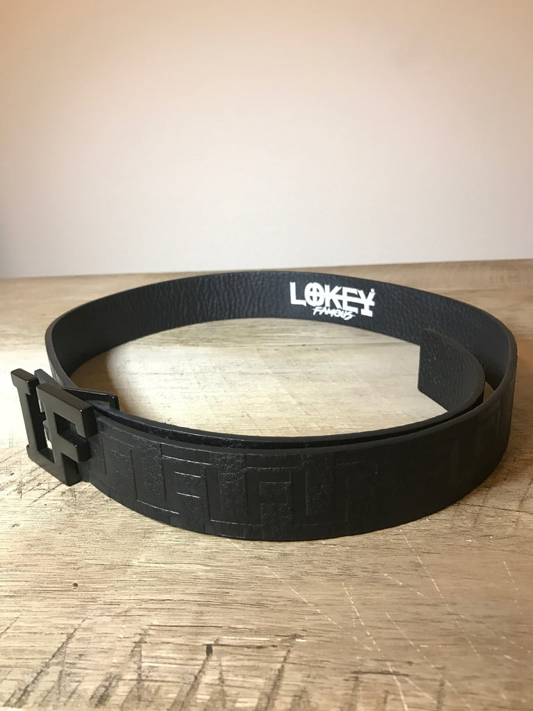 all black designer belt