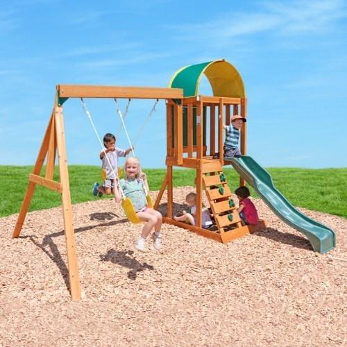 kidkraft windale wooden play set