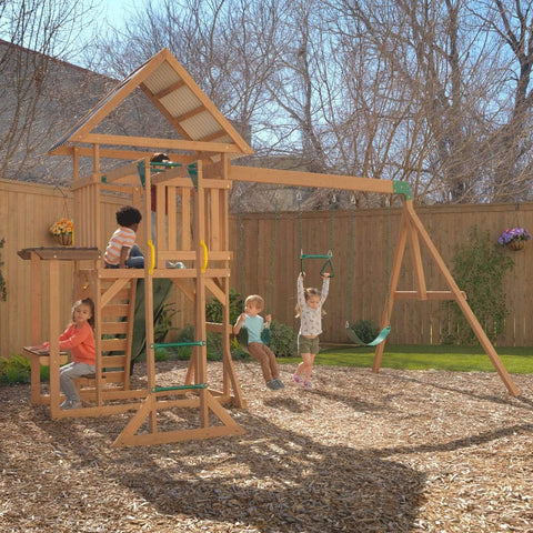 lawnmeadow wooden swing set