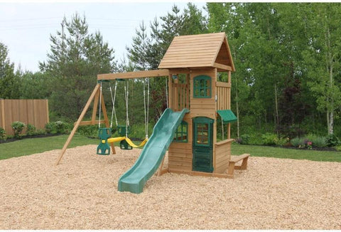 play house with slide and swing