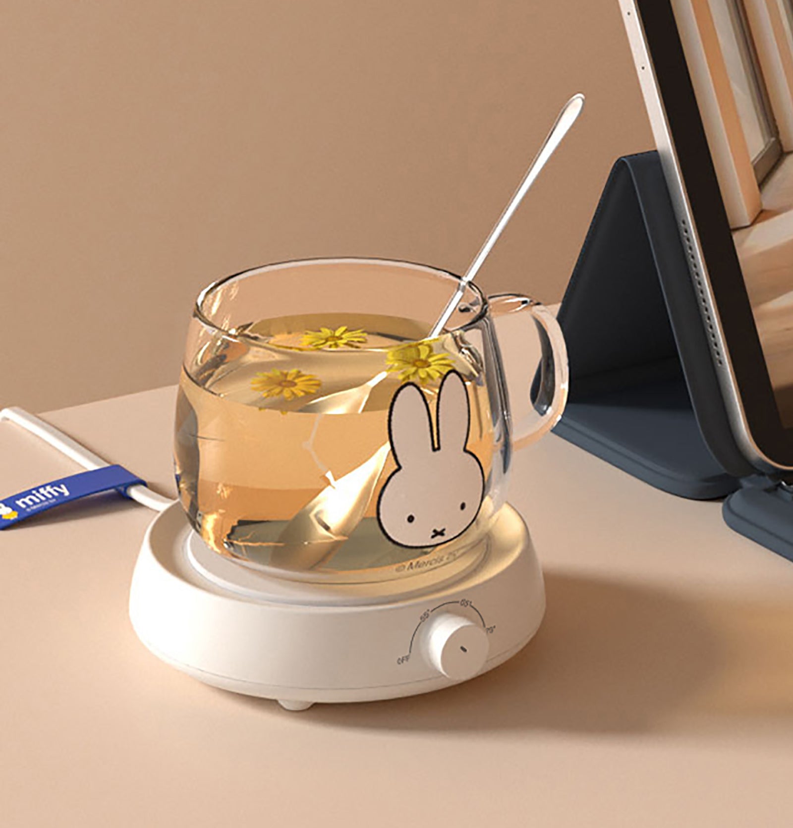 Youpin Smart Thermostatic Coaster Cute Rabbit Mug Warmer Set Cup
