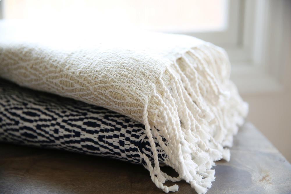 woven cotton throw blanket
