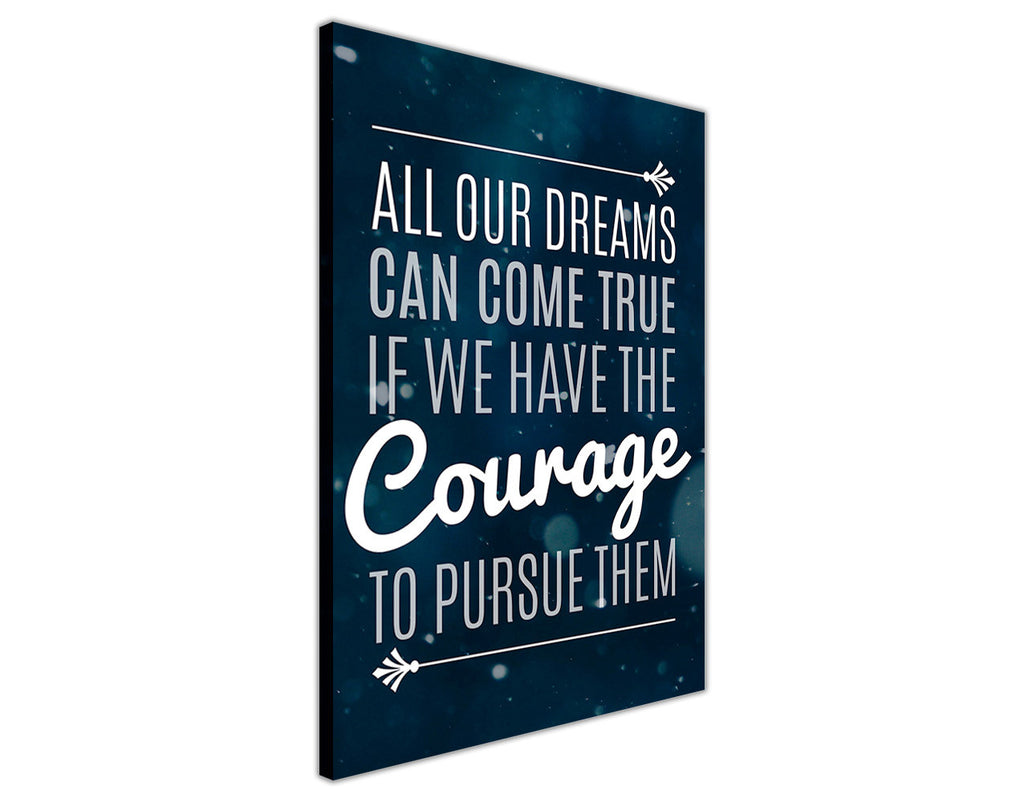 Inspirational Dream And Courage Quote Framed Canvas Wall Art Prints Room Deco Poster Photo Landscape Pictures Home Decoration Artwork Canvasitup