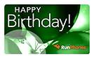 RunPhones Gift Card Happy Birthday