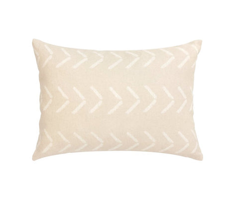 small pink pillow with arrows