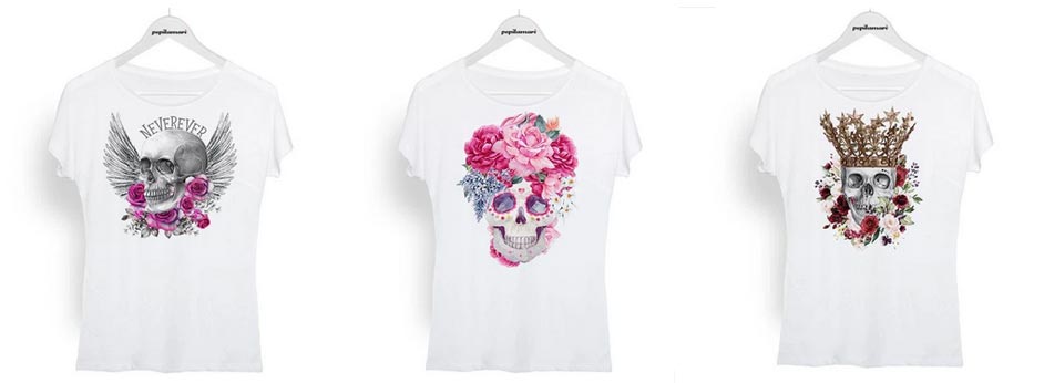 Camiseta calavera pepitamari