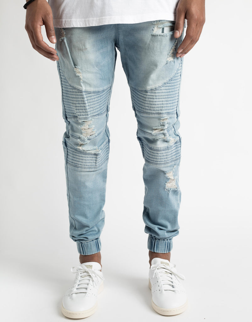 distressed jogger pants