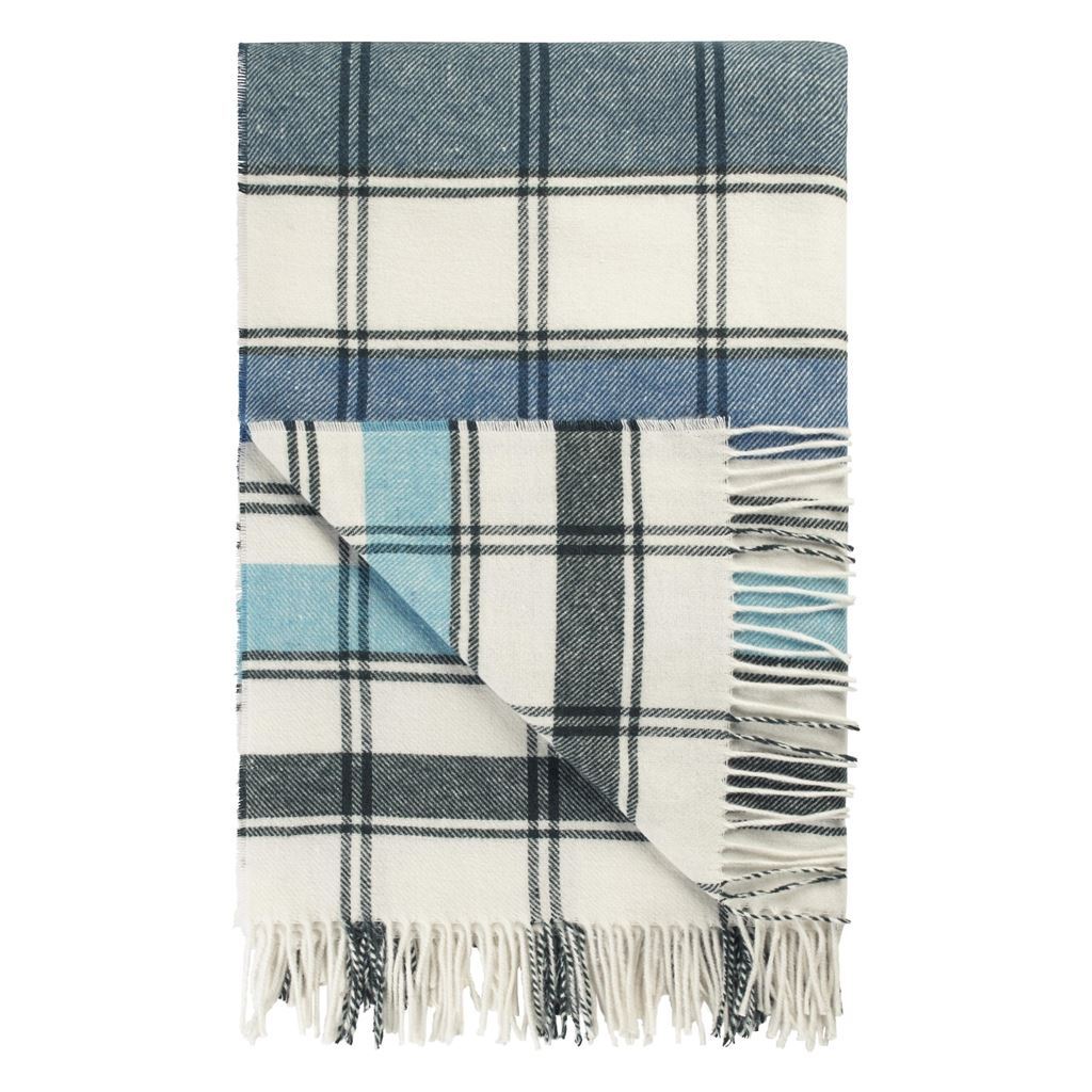 Bayswater Teal Throw | Designers Guild Throws at Fig Linens - FIG ...