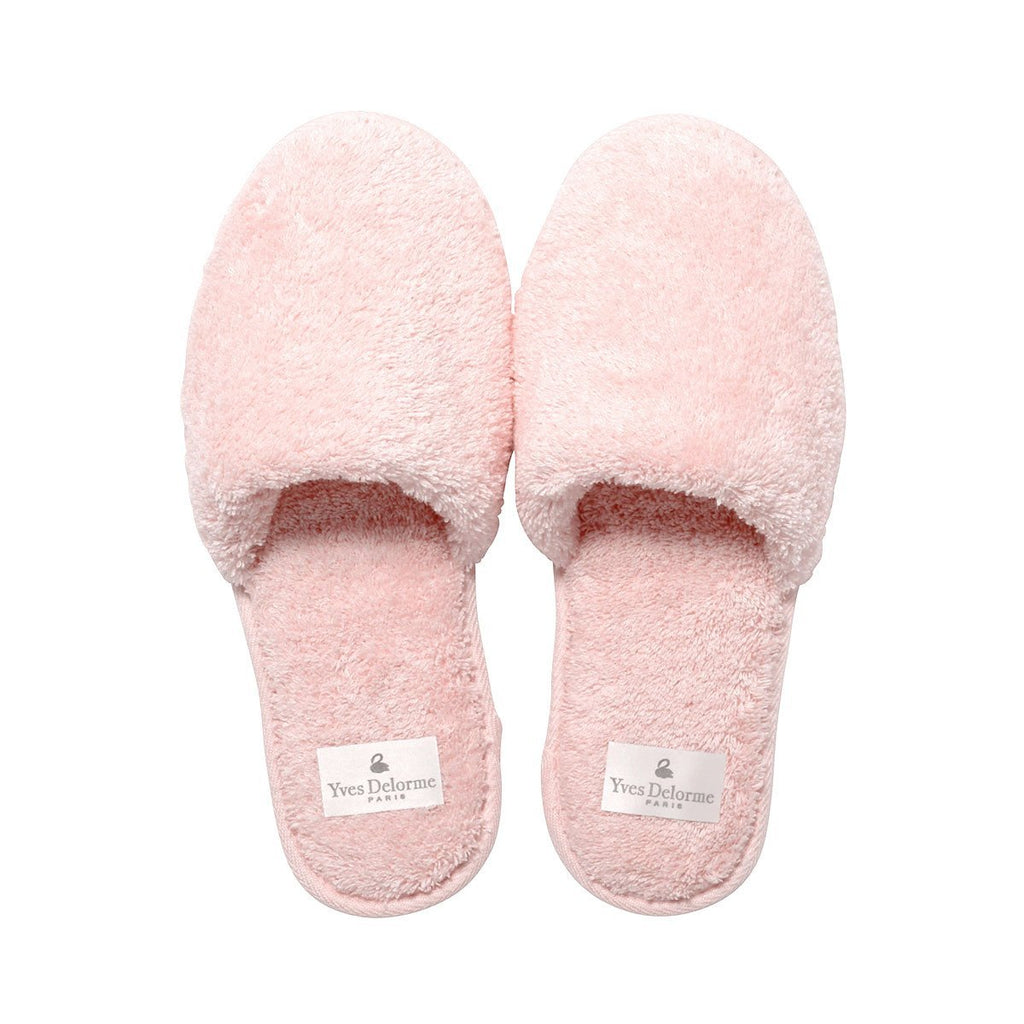 blush pink slippers
