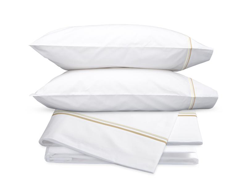 Essex Champagne Embroidered Hotel Sheet Set by Matouk