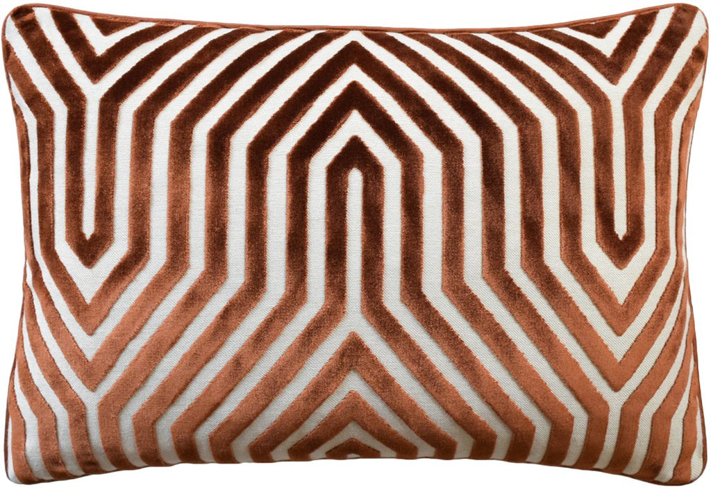 Vanderbilt Velvet Rust Lumbar Pillow 