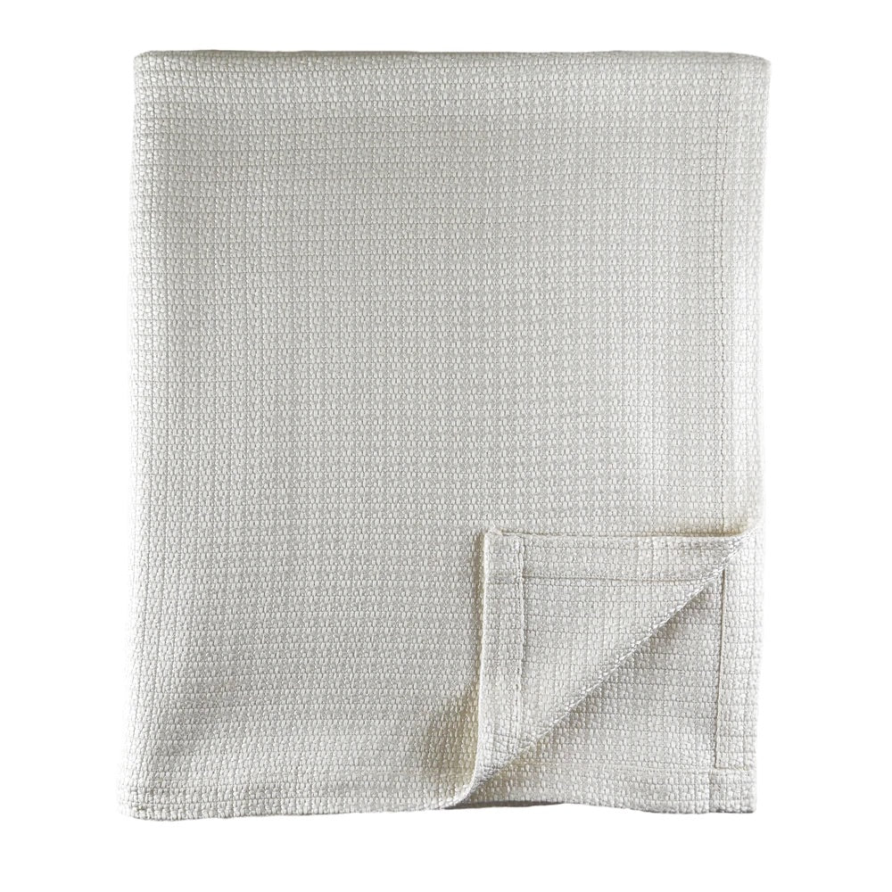 Parquet White Throw by Ann Gish | Fig Linens - FIG LINENS AND HOME