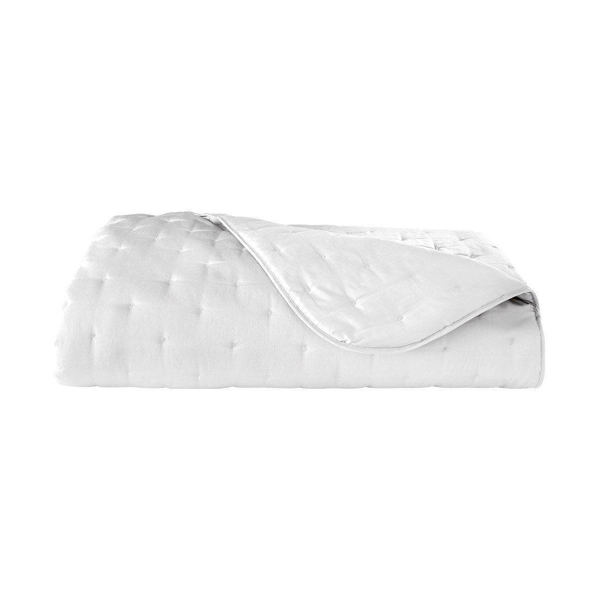 Triomphe Blanc Quilted Coverlet by Yves Delorme