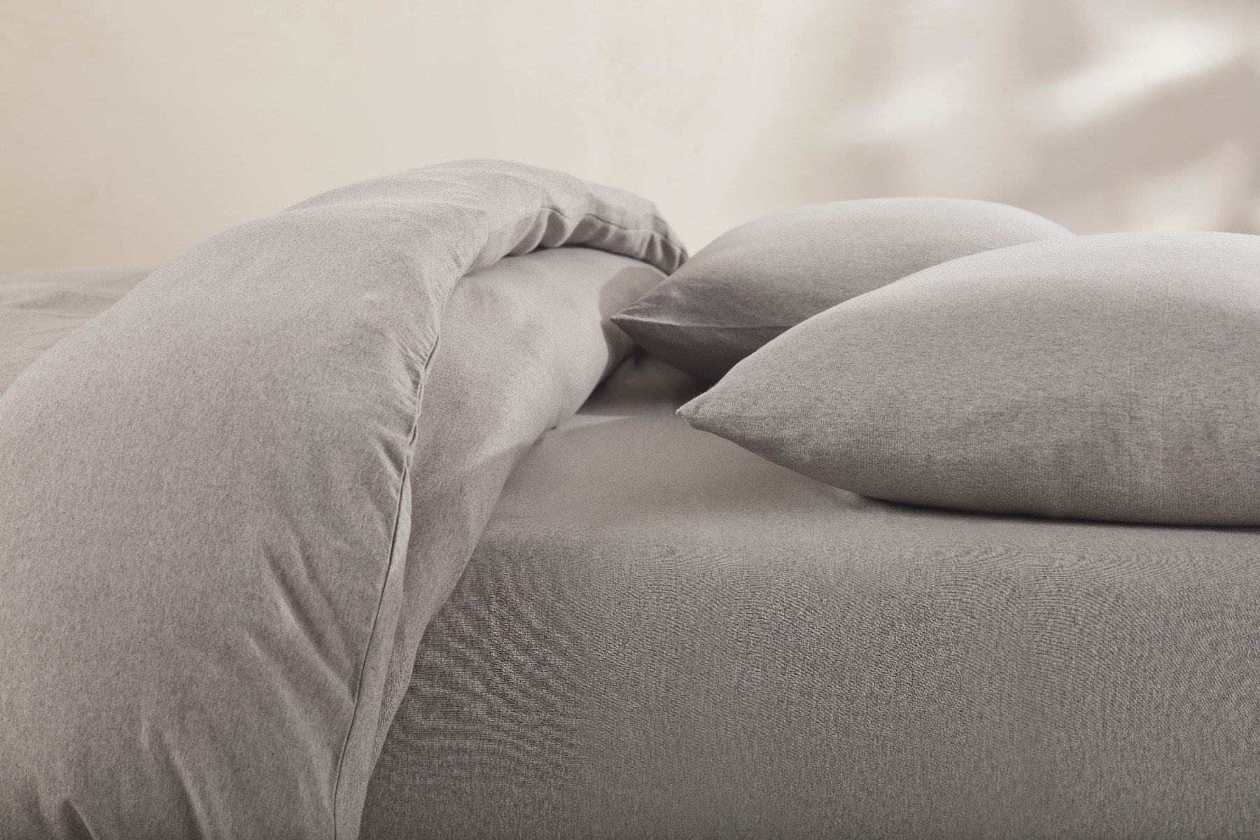 Gray Heather Organic Jersey Pillowcases