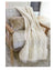 Ivory Mongolian Trim Knit Throw by Fabulous Furs | Fig Linens