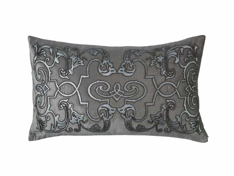 Mozart Platinum & Silver Pillow by Lili Alessandra | Fig Linens - FIG ...